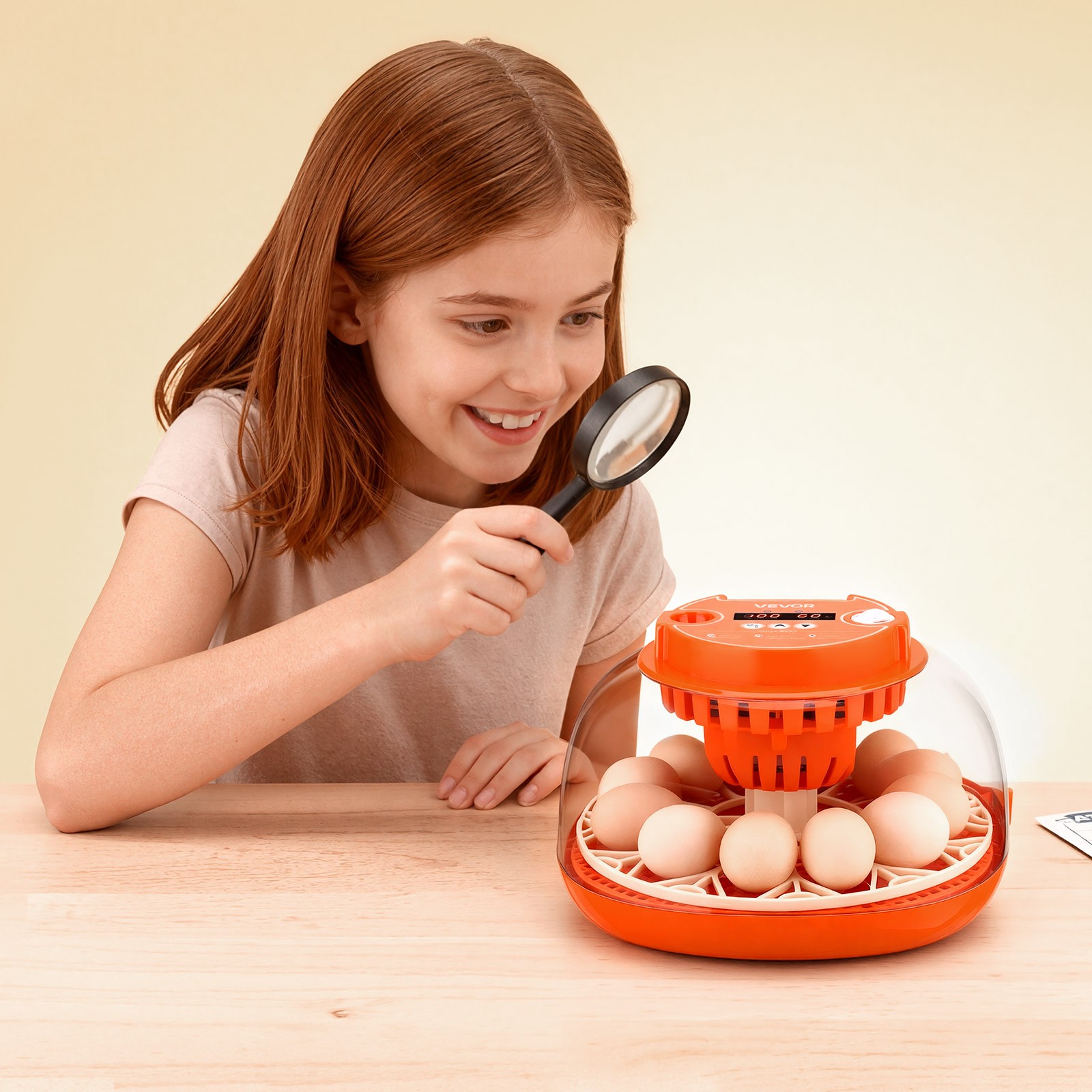 VEVOR 12 Egg Incubator Auto Turning Egg Candler Temperature & Humidity Control