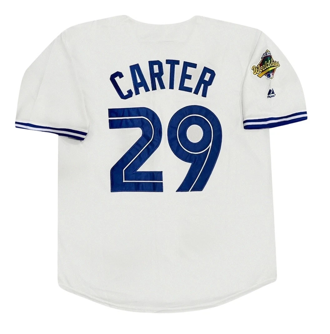 Joe Carter 1993 Toronto Blue Jays Cooperstown World Series Jersey Men's (L-XL)