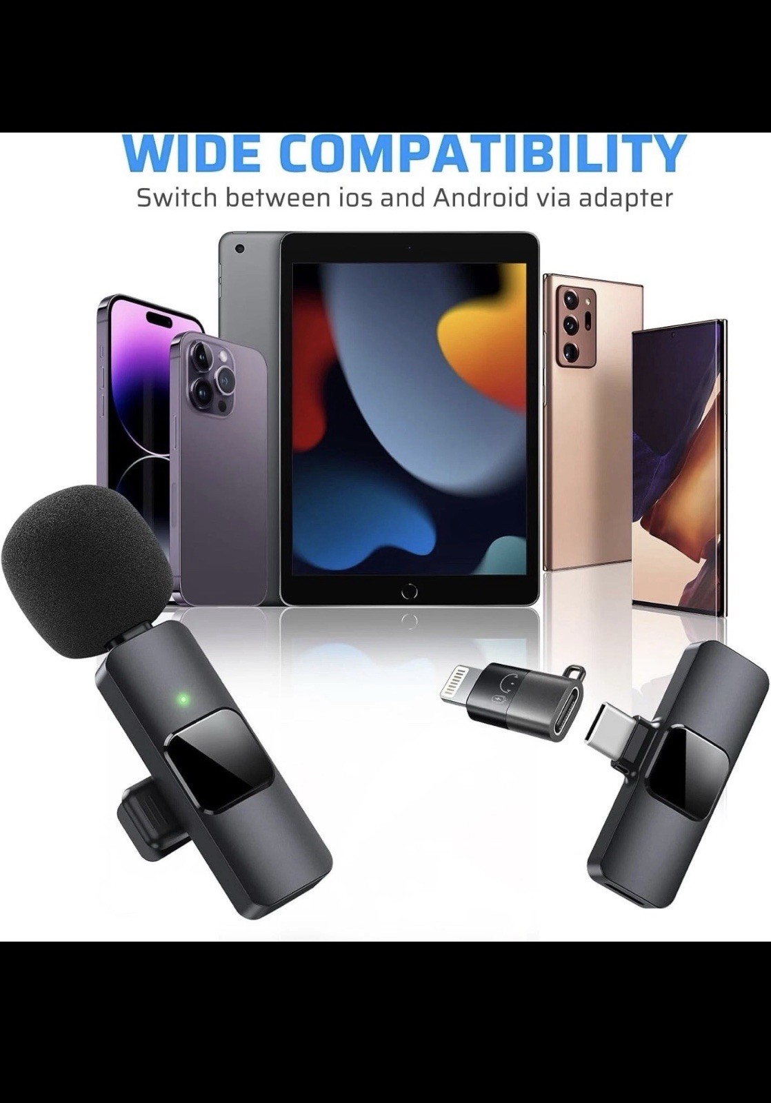Microfono mini inalambrico de para celular iPhone solapa 2 mic