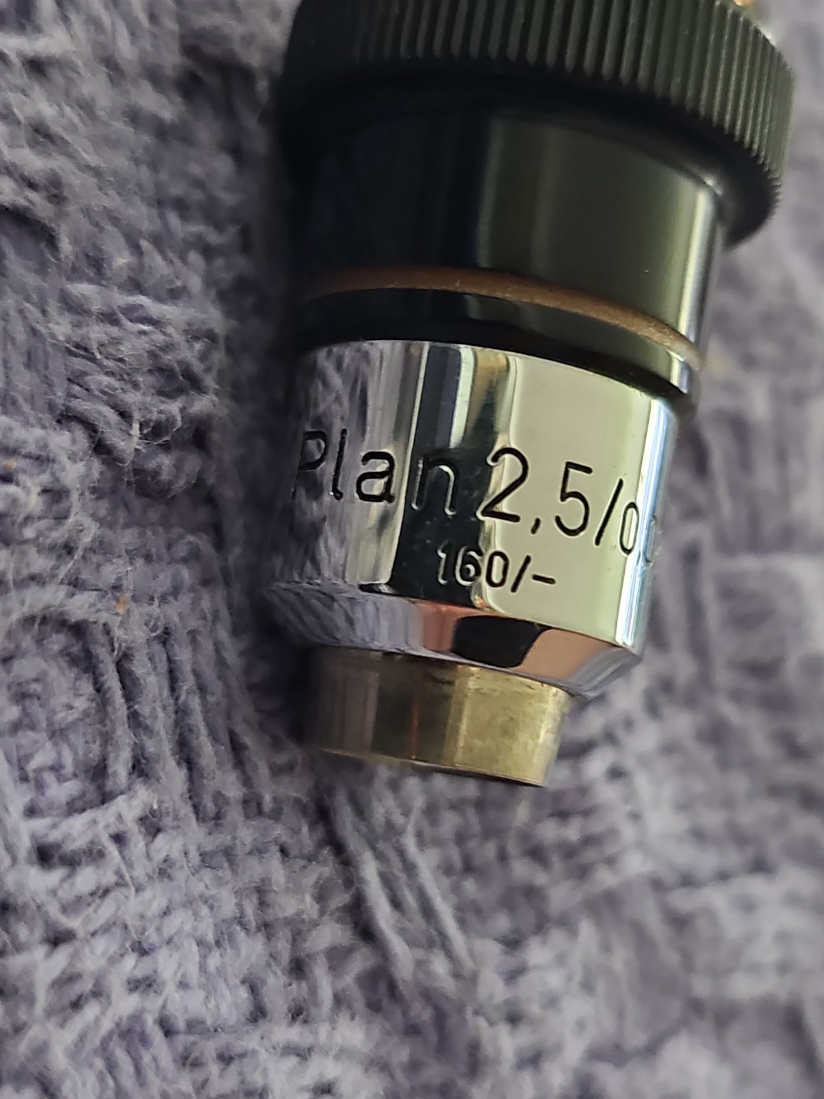 Carl Zeiss Plan 2.5x/0.08 160/- Microscope Objective Lens Vintage Optics
