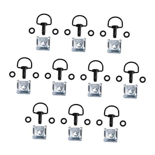 Motorcycle Quick Release Race Fasteners 1/4 Turn 19mm D-Ring 19MM Dark Black