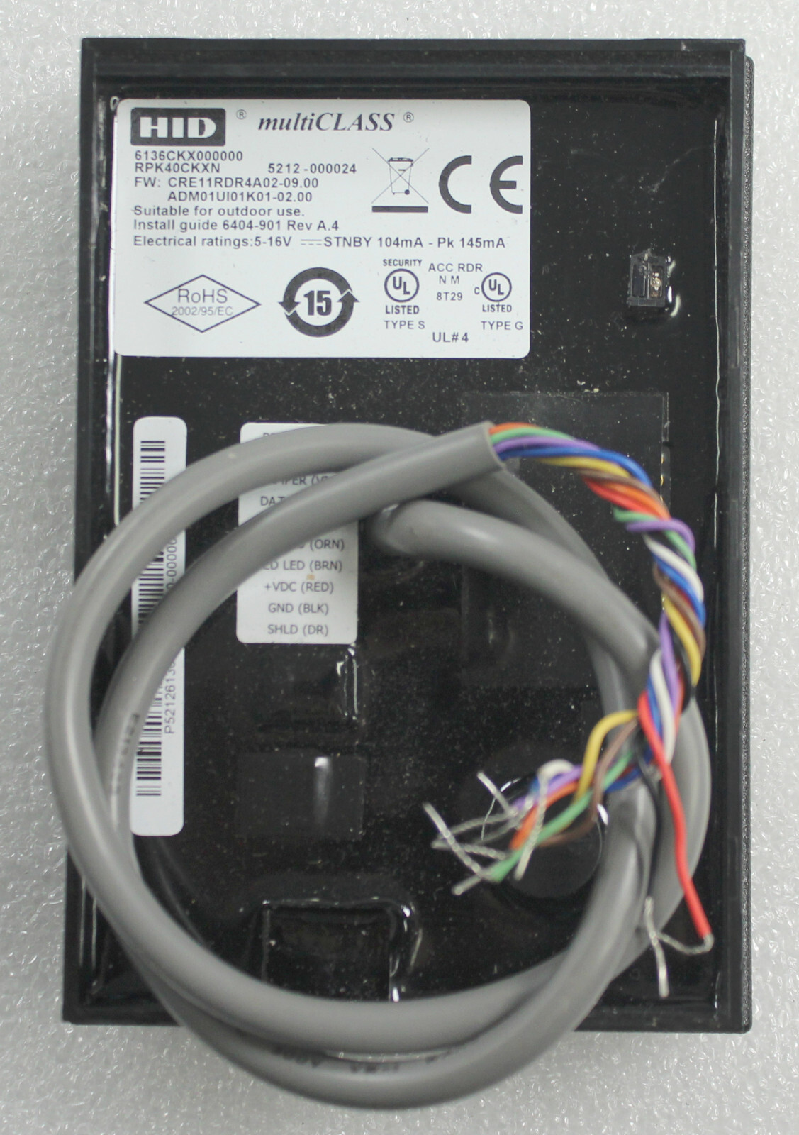 HID multiCLASS Wall Switch Smart Card Reader 6136CKX000000 - No Mounting