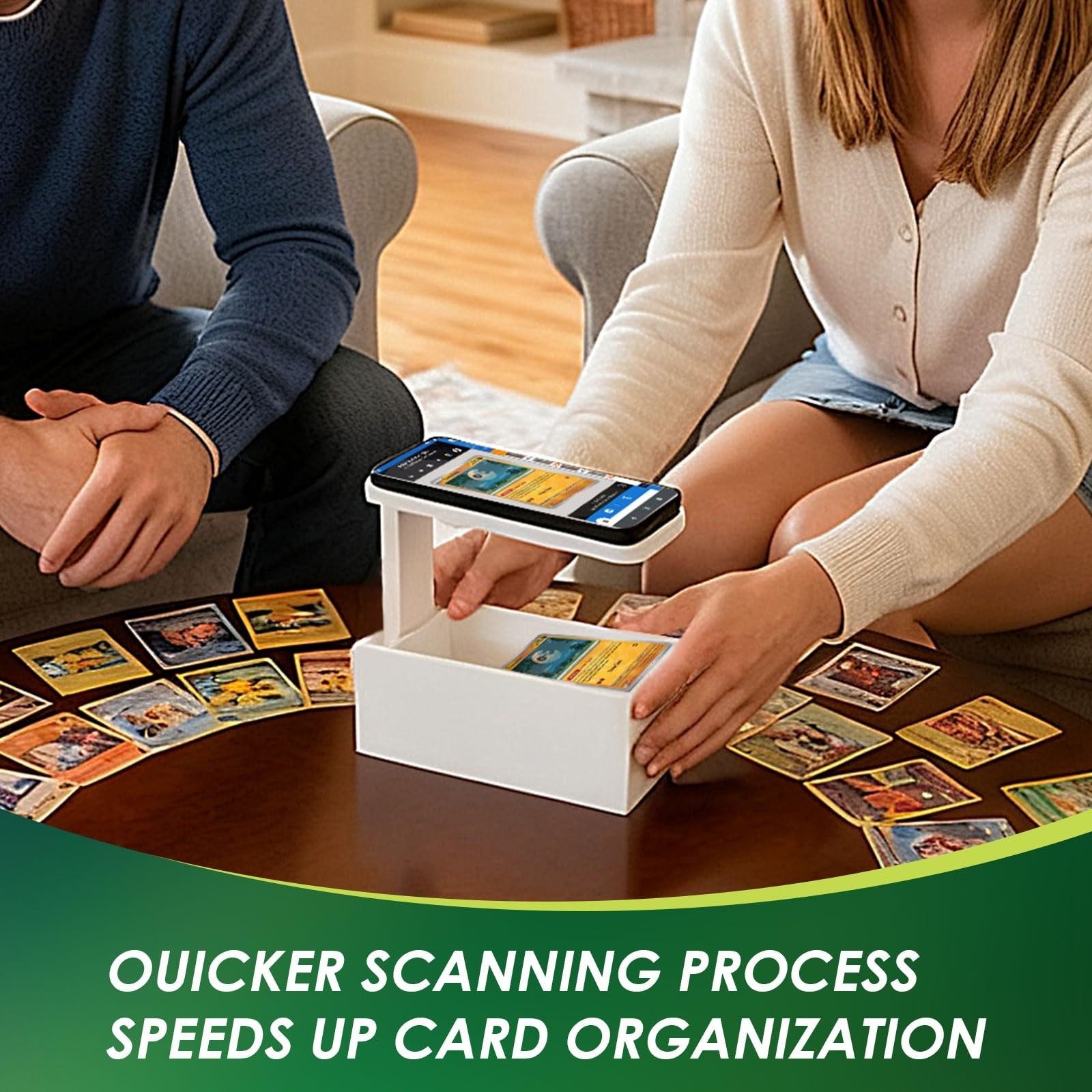 TCG Card Scanner Stand for Quick Scans – Compatible with Unsleeved & Sleev