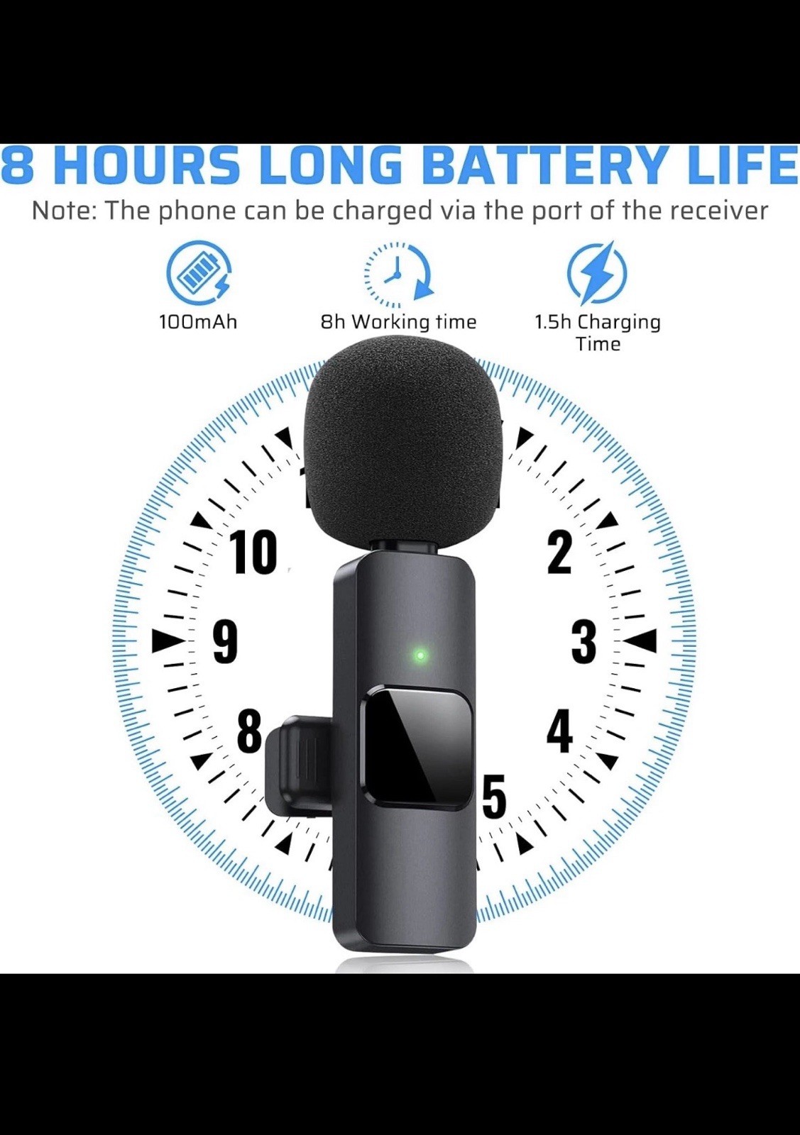Microfono mini inalambrico de para celular iPhone solapa 2 mic