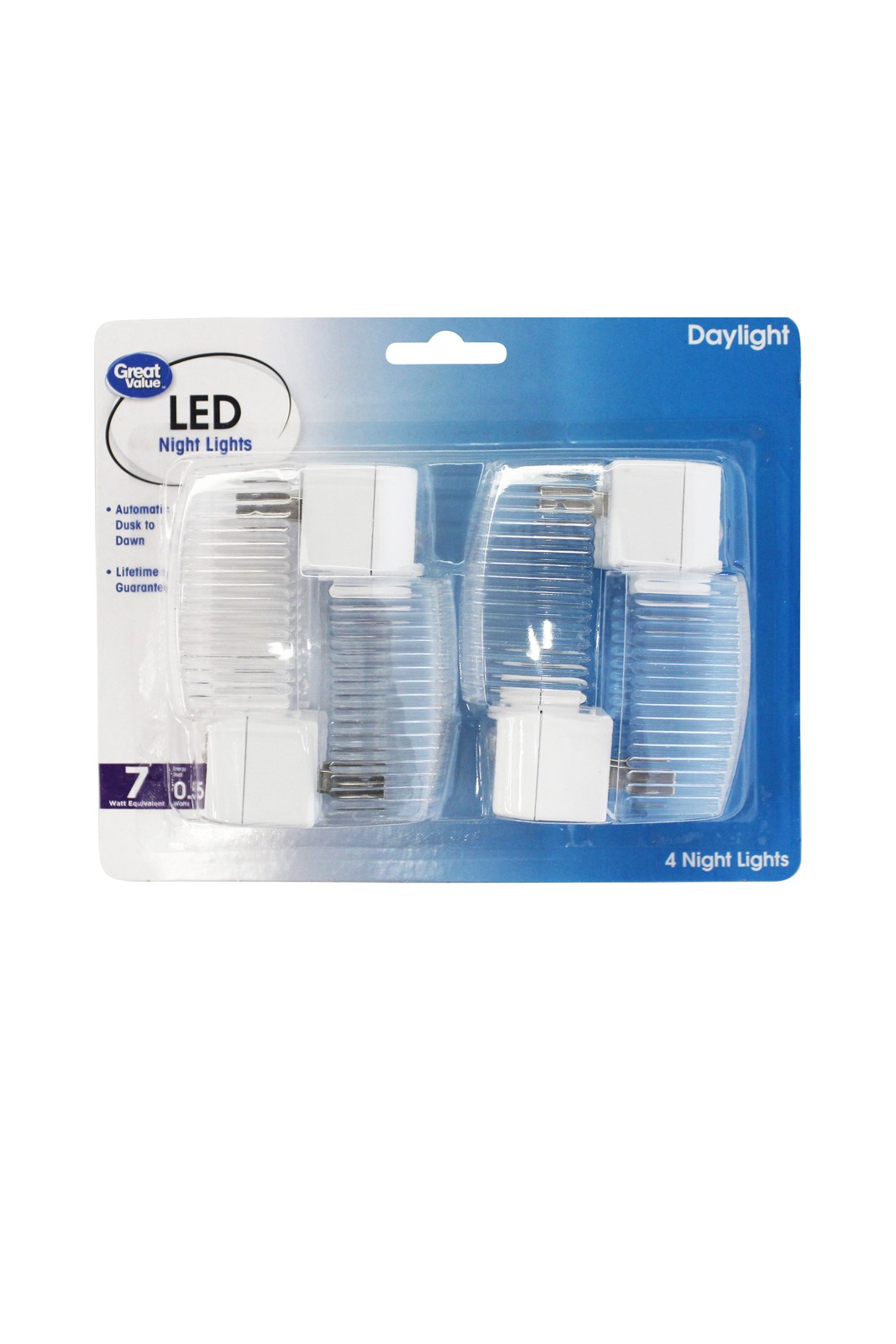 4-Pack LED Automatic Light-Sensing Night Light, Soft White, 3.55in by 1.8797