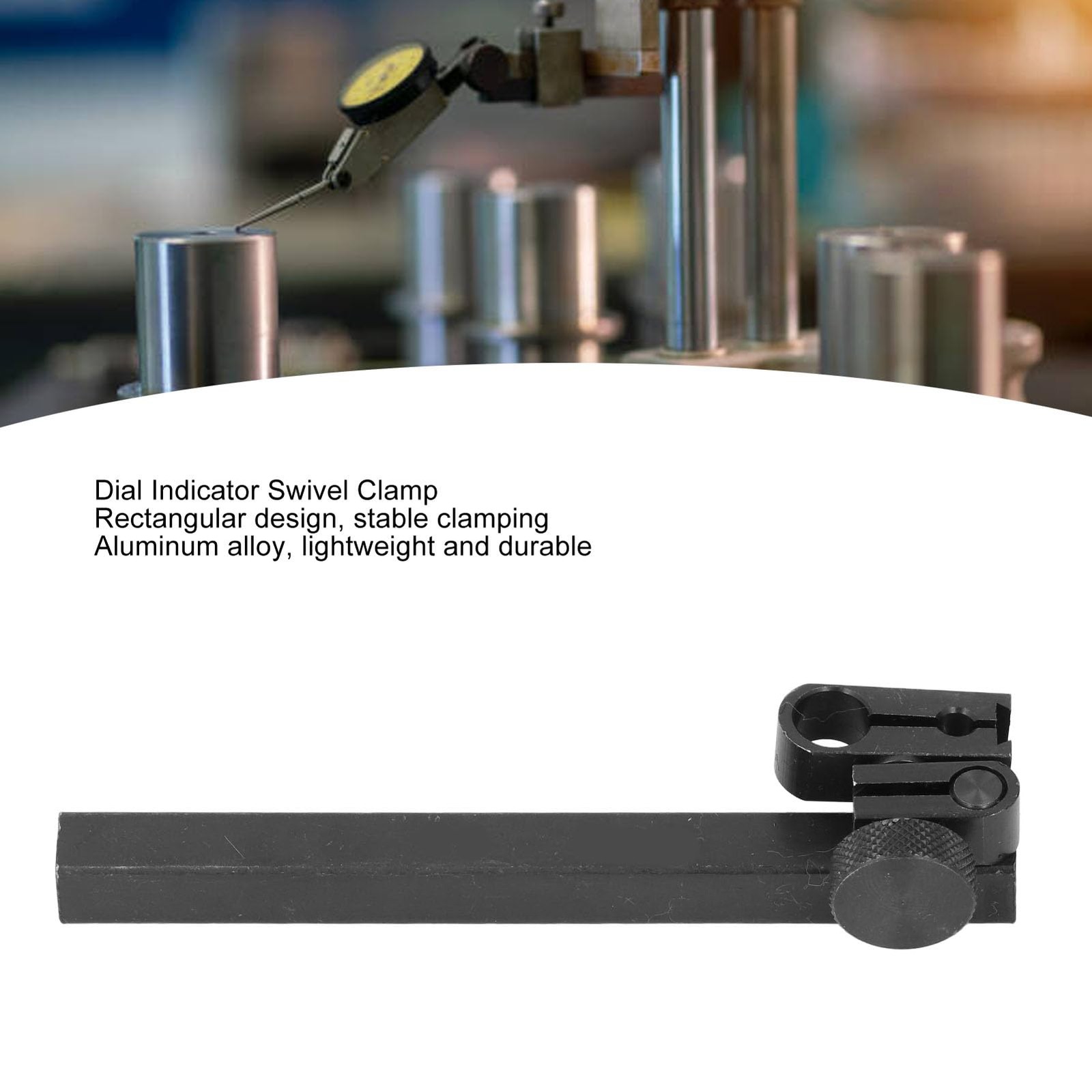 Rectangular Dial Test Indicator Height Holder Bar, Universal Aluminum Alloy 9...