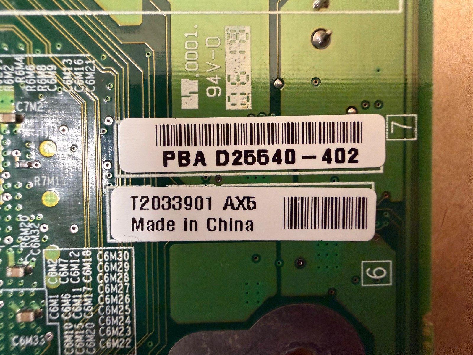Intel D25540-402 Fan Board