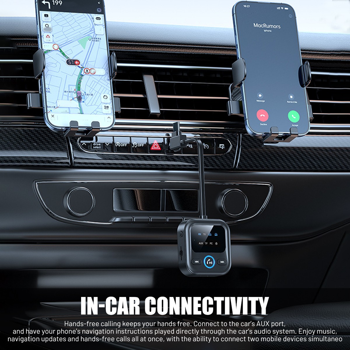 4IN1 Wireless Bluetooth 6.0 Transmitter Receiver Adapter 3.5mm Jack Aux / USB C