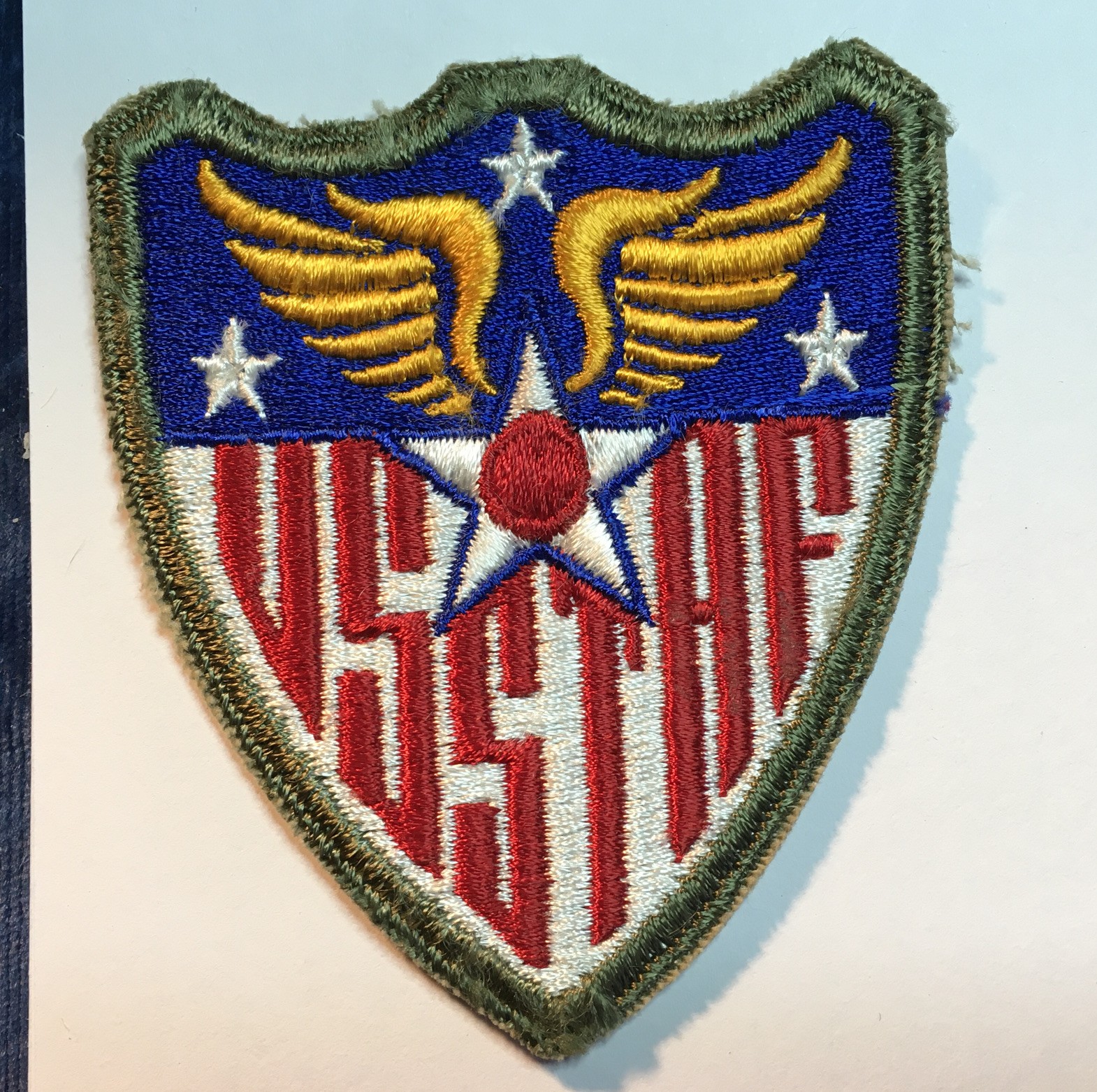 US AIR FORCE, PATCH, U.S. STRATEGIC AIR FORCE (U S S T A F ) EMBROIDERED , CUT