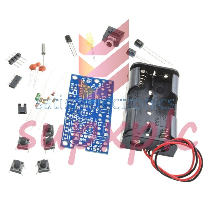76MHz-108MHz Wireless Stereo FM Radio Receiver Module PCB DIY Electronic Kits