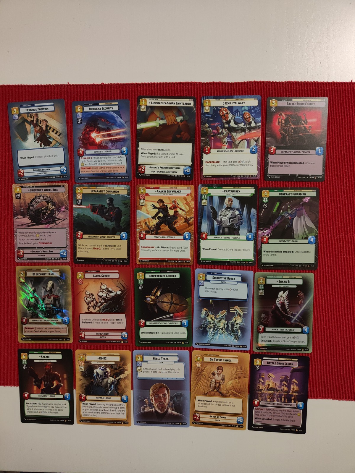 STAR WARS UNLIMITED WEEKLY PLAY PROMO SET Full #20 CARDS TWILIGHT OF TH REPUBLIC