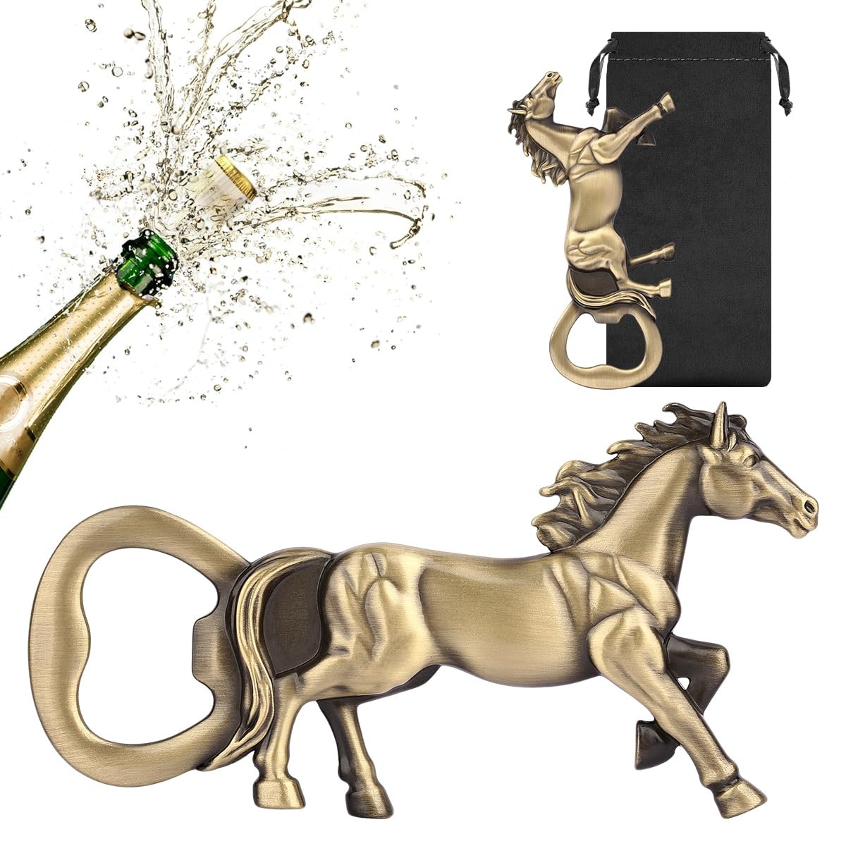 Horse Beer Bottle Opener, Equestrian Gifts Horse Gifts for Women Men, Ideal f...
