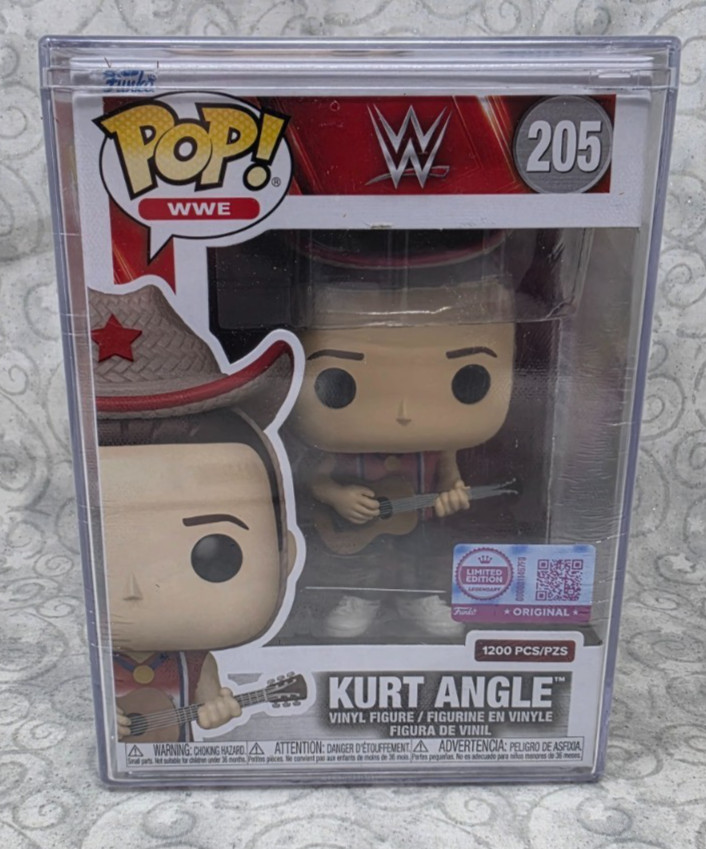 Funko Pop WWE Kurt Angle #205 1200 Pieces Fanatics Exclusive - New in Protector