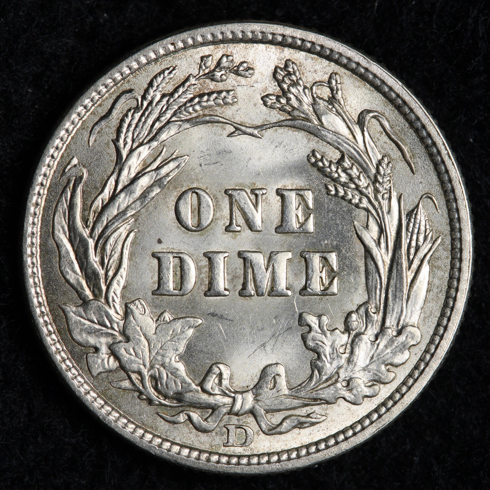 1907-D Barber Silver Dime UNC *UNCIRCULATED* MS E296 KQSLM