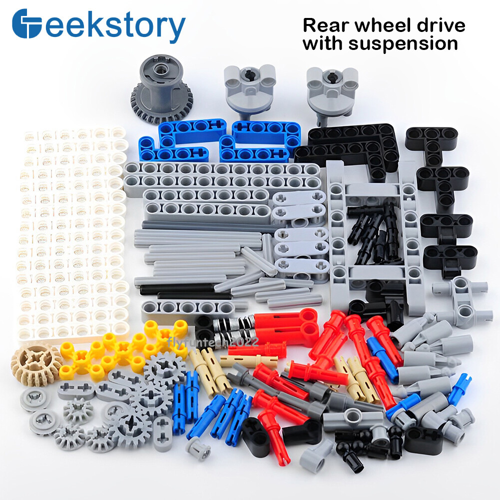 MOC Technic Building Blocks Wheel Rear-drive Differential Front Wheel Steering
