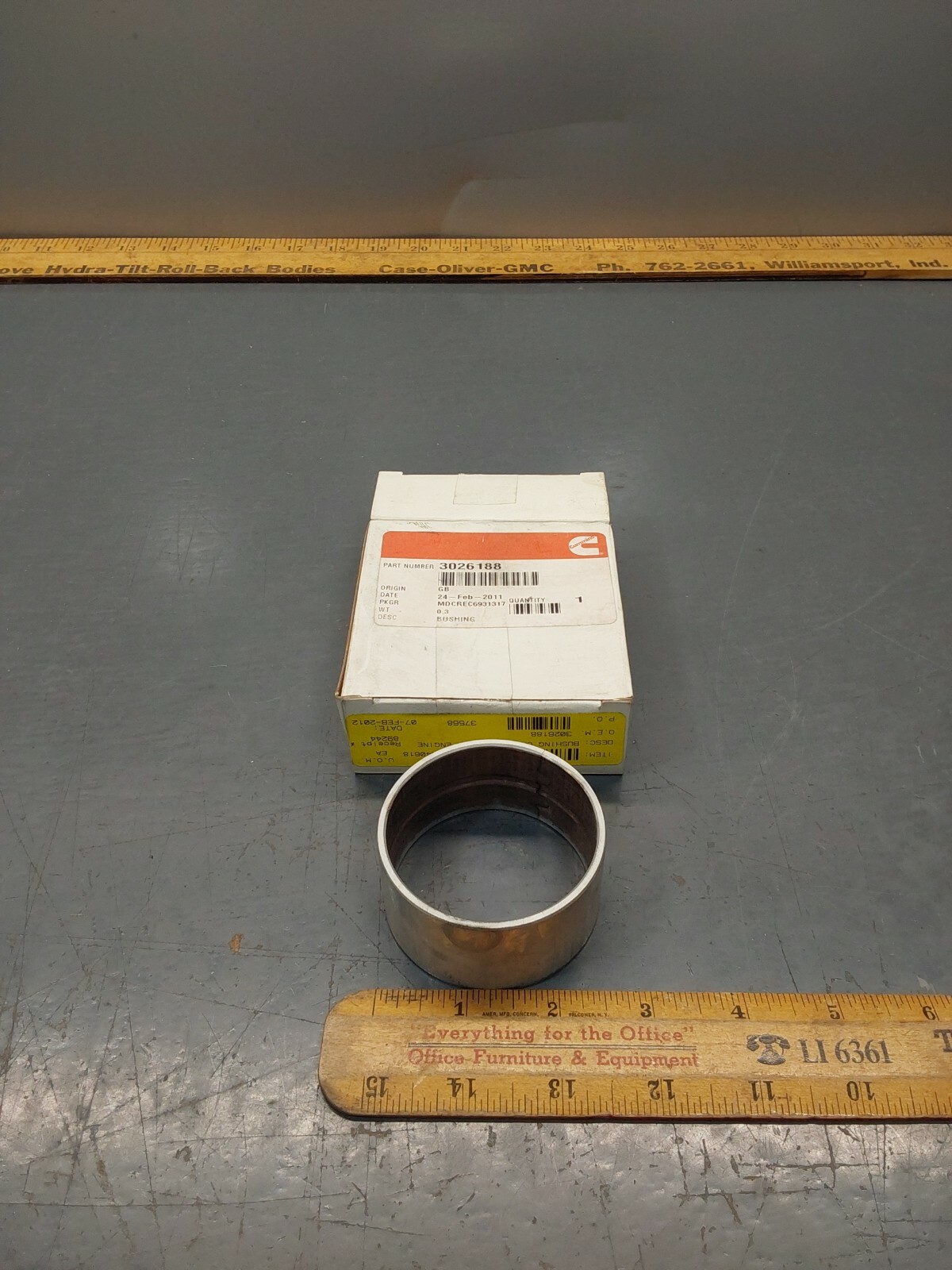 NOS Genuine Cummins 3026188 Bushing, Cam Idler. ISM M11