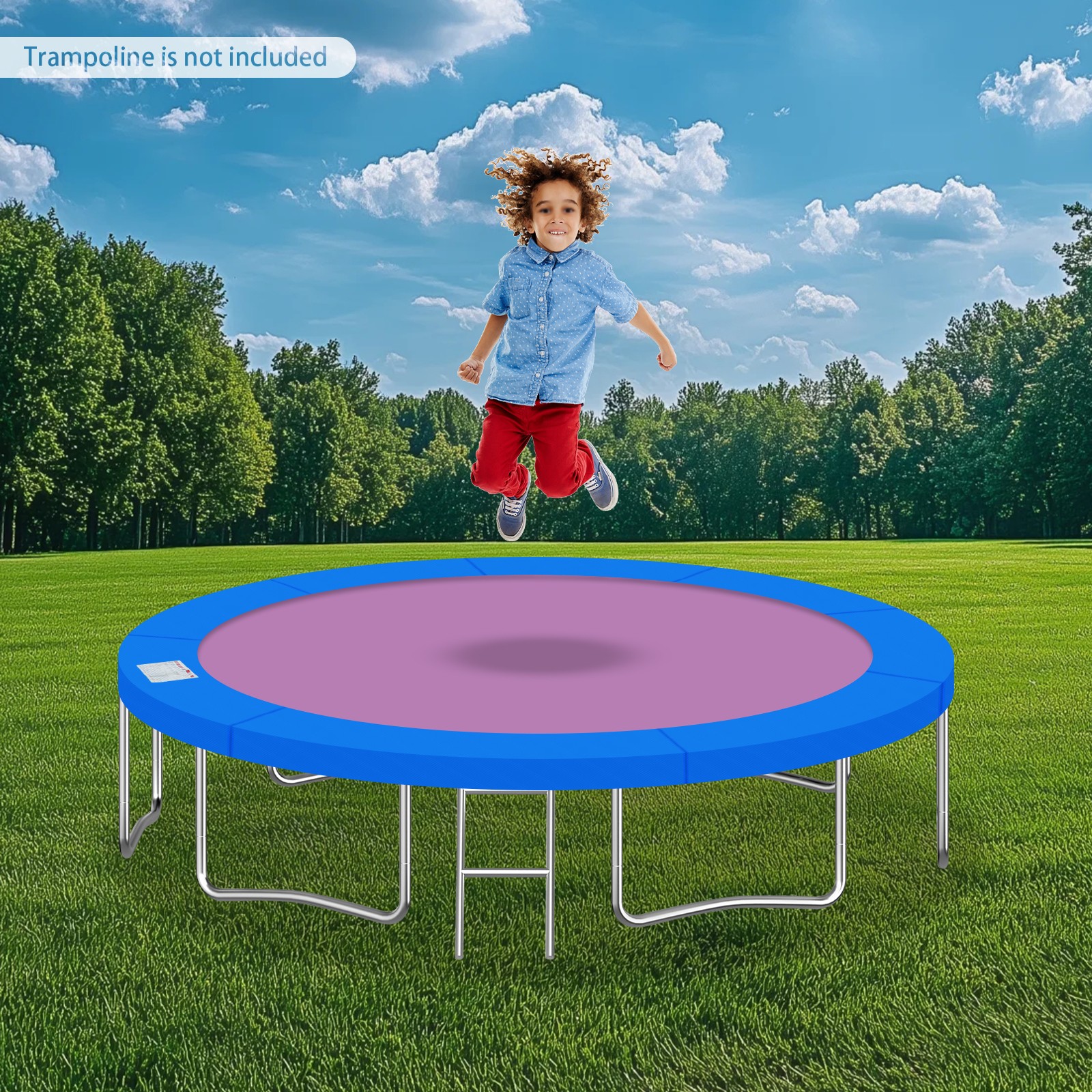 12Ft Trampoline Replacement Safety Pad for Protect Edge Cover Spring, Blue