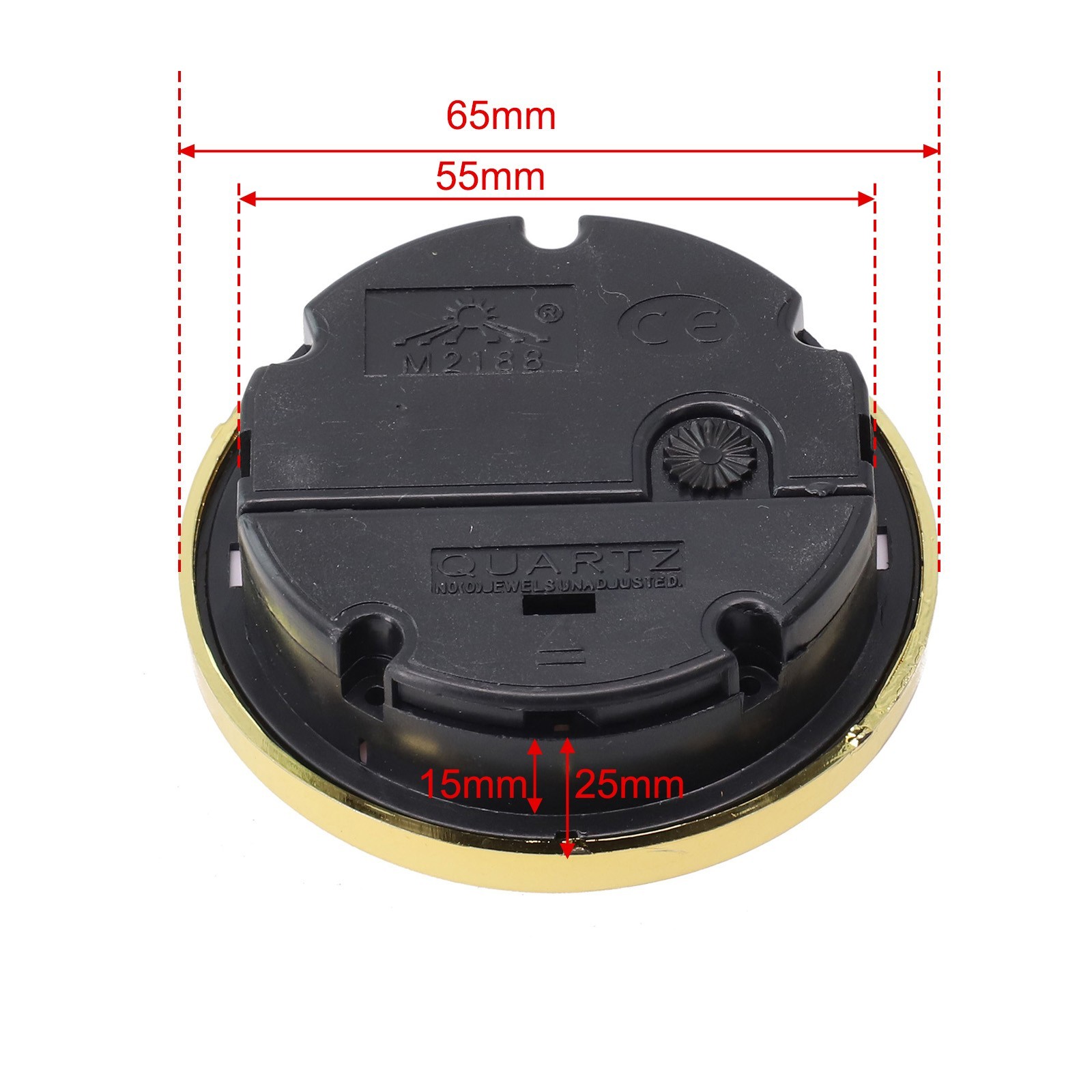Perfectly Compatible Gold Arab Numerals Quartz Clock Movement Replacement 65mm