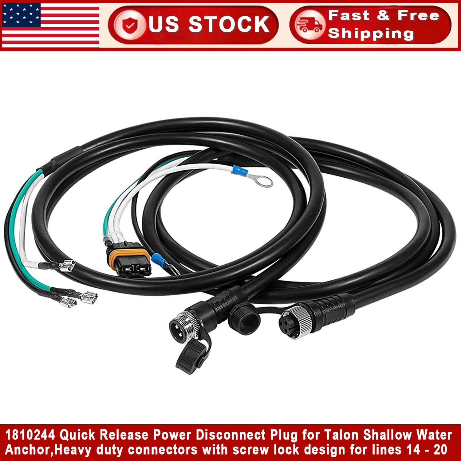 Quick Release Power Disconnect Plug # 1810244 For Talon Shallow Water Anchors