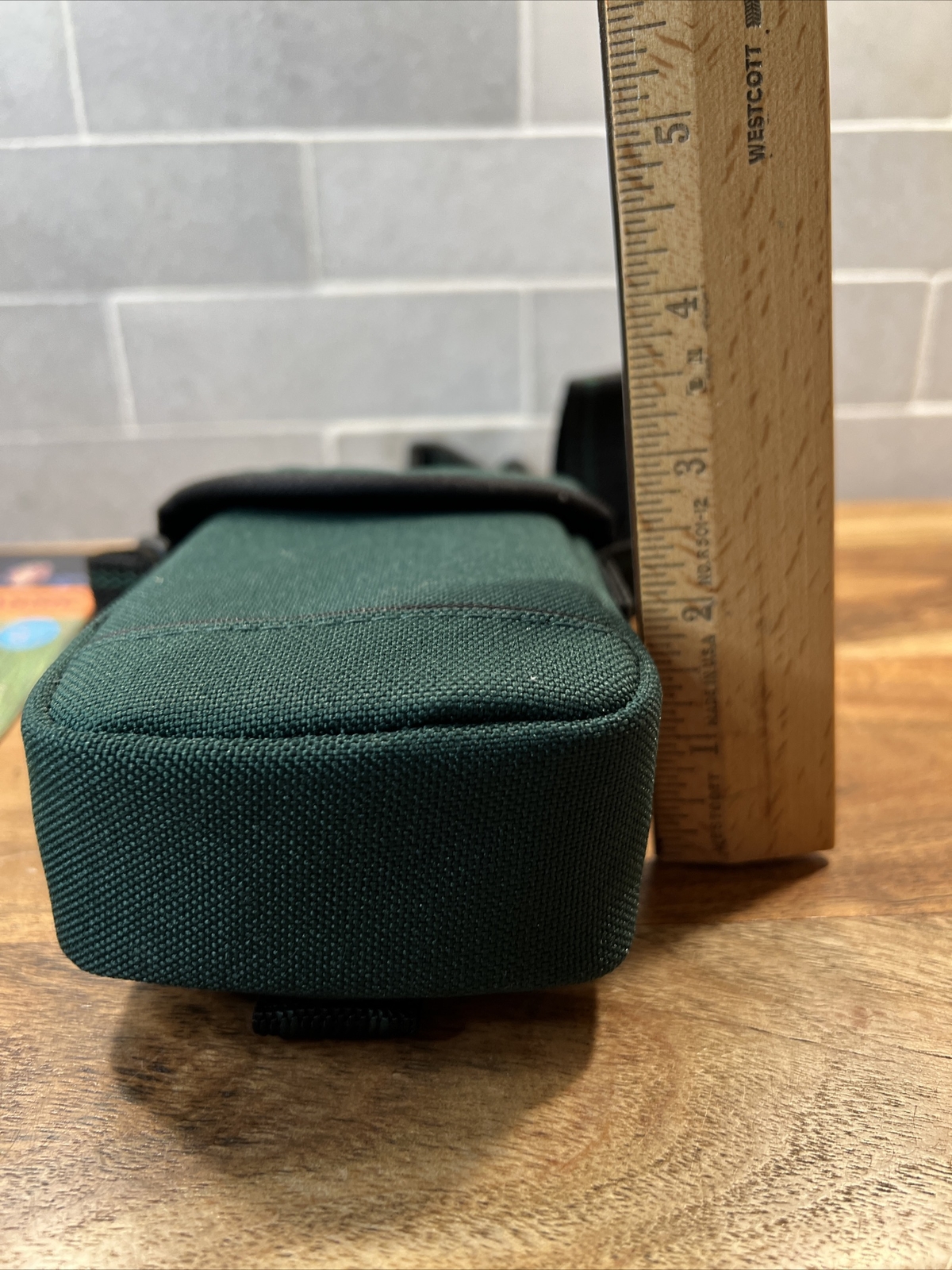 Vintage Samsonite Camera Case Green 6”x4”x 2” Canvas Adjustable Handle - NEW