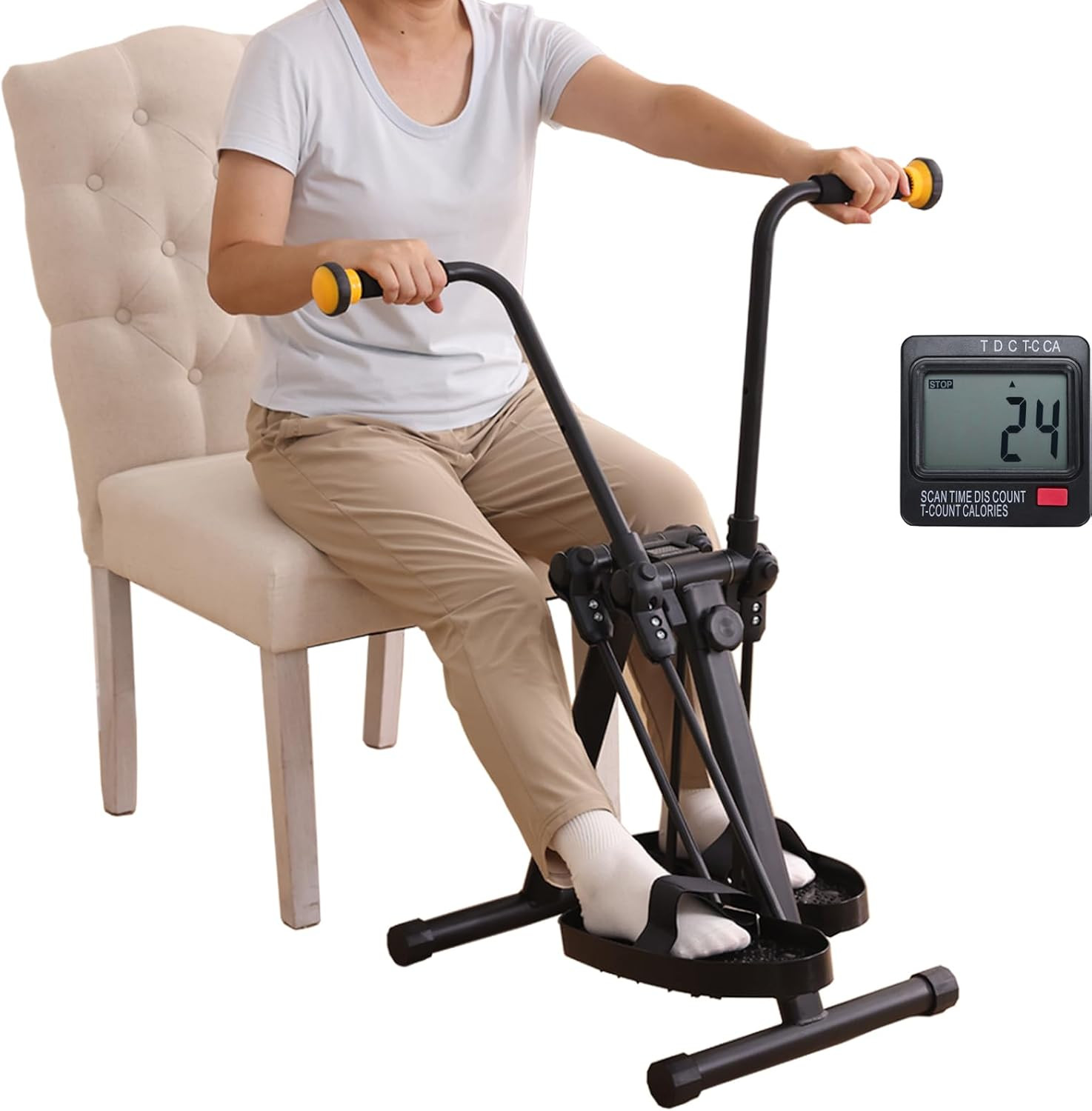 Pedal Exerciser Bike for Seniors, Arm Leg Hand and Knee Elderly Exercise Equipme