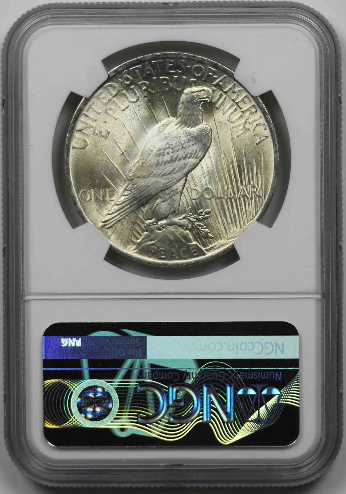 1922 $1 NGC MS 65 Peace Silver Dollar
