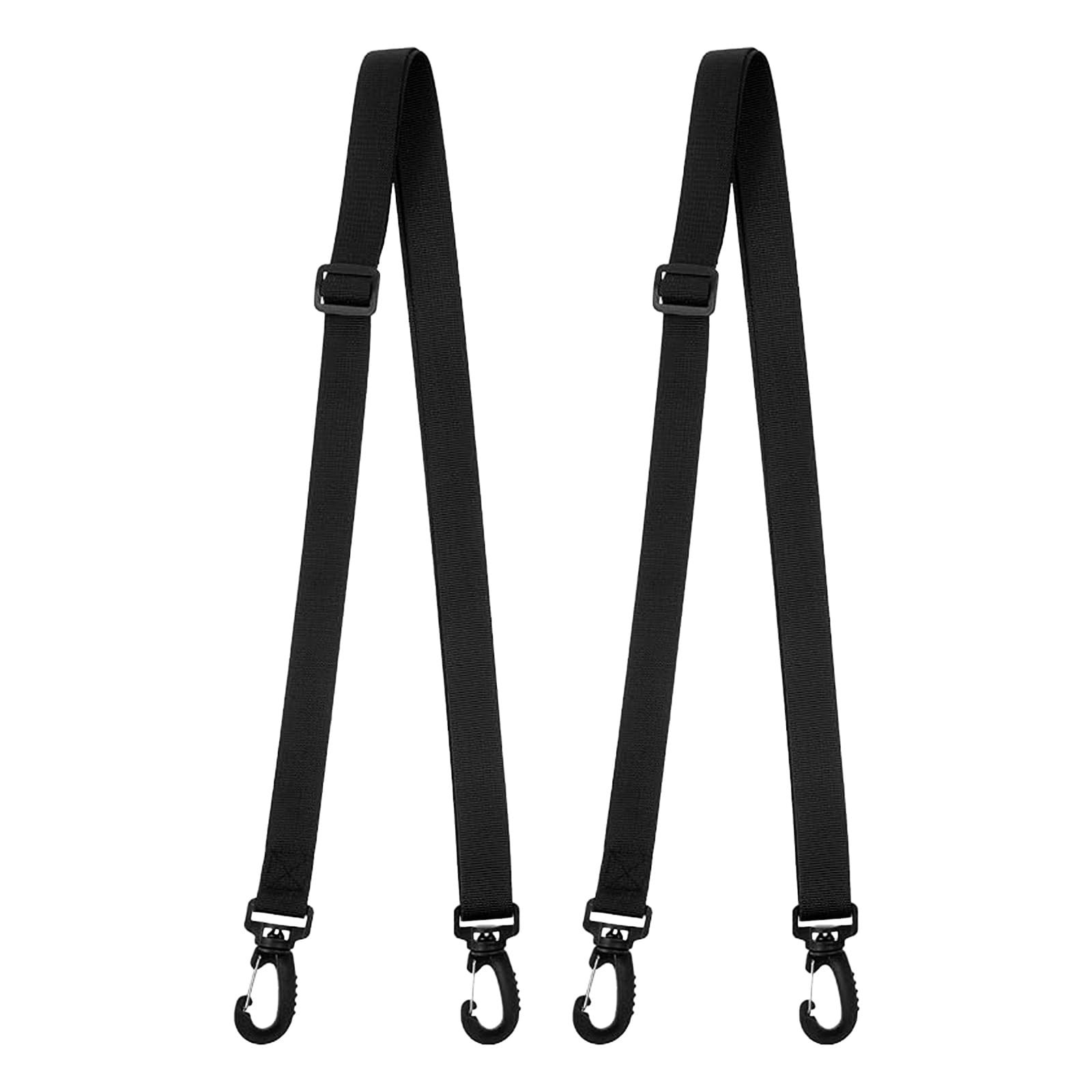 2pcs Fashionable Black Nylon Shoulder Bag Strap, Adjustable and Replaceable D