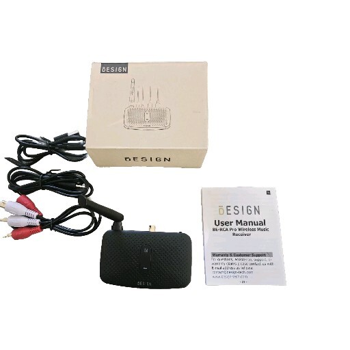 BE-RCA Pro Long Range Bluetooth Adapter for Bluetooth Music Streaming, Black