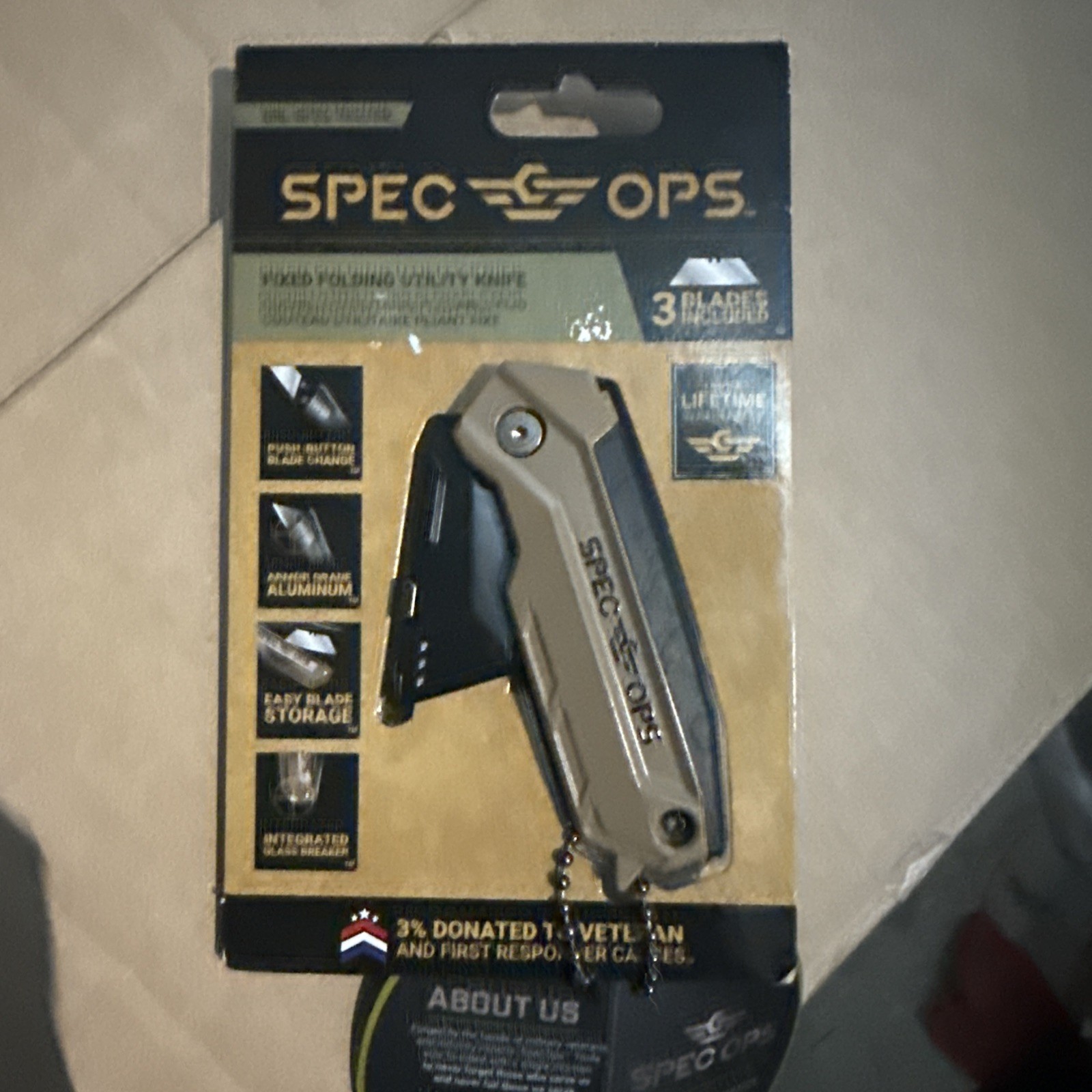 Spec Ops 6" Folding Fixed Utility Knife Black
