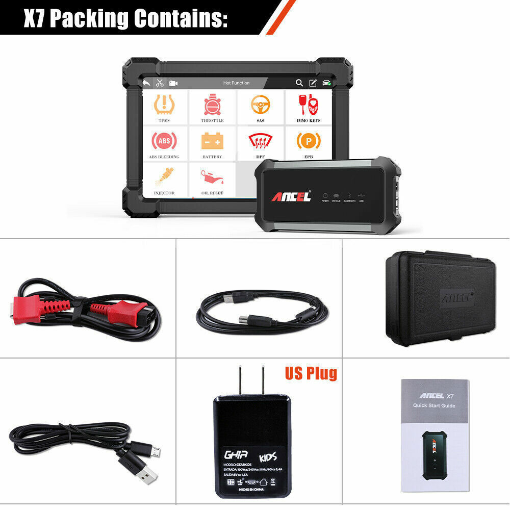Ancel X7 Bidirectional All System OBD2 Scanner Car Diagnostic Tool Code Reader