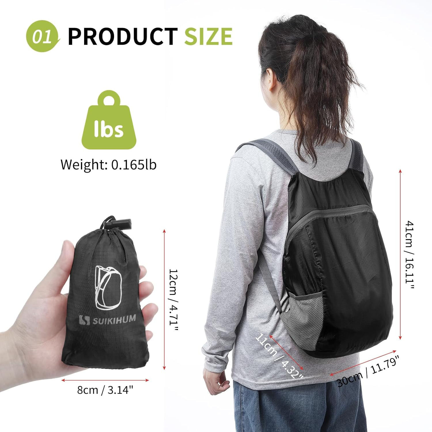 20L Ultra Hiking-Daypack Lightweight Foldable Travel Packable Backpack