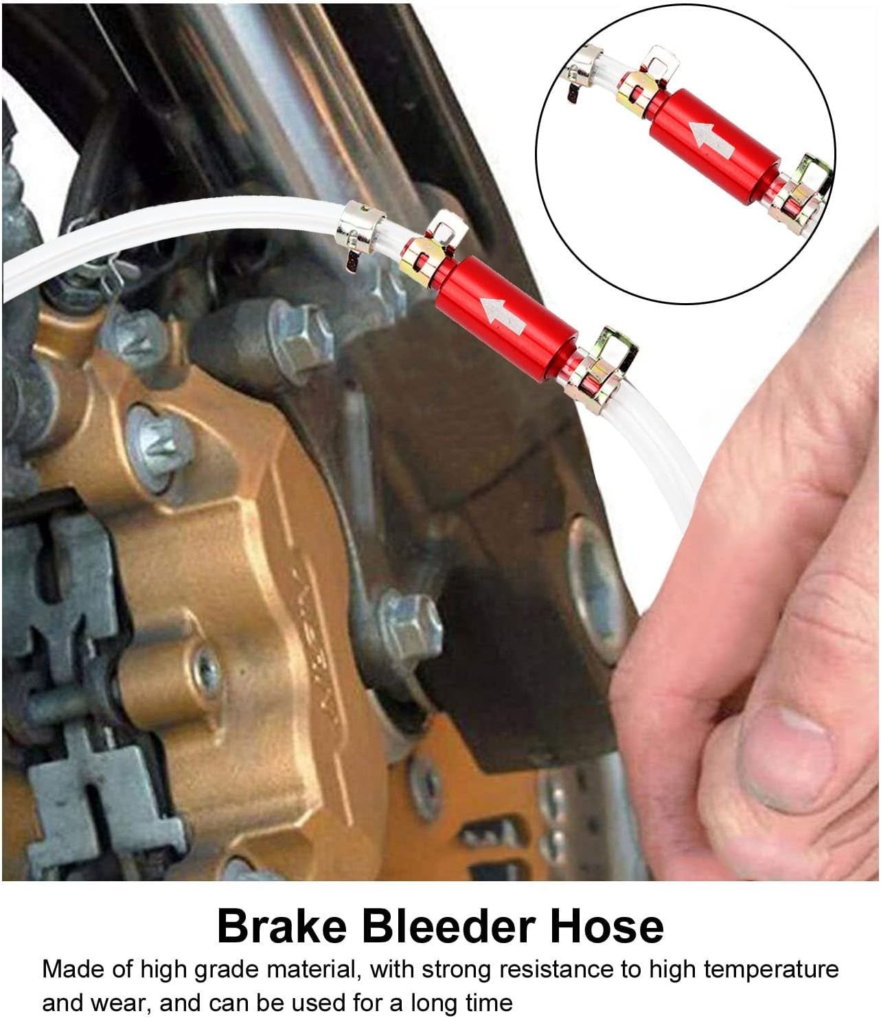 1Pair Brake Bleeder Hose One Way Check Valve Tube Brake Bleeder Hose Set 6MM ...