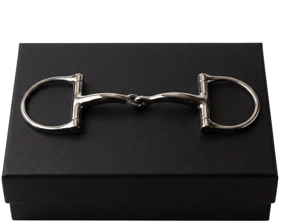 Western Horse Bit 5” Offset D Ring Slow Twist Stainless Steel Snaffle Bit