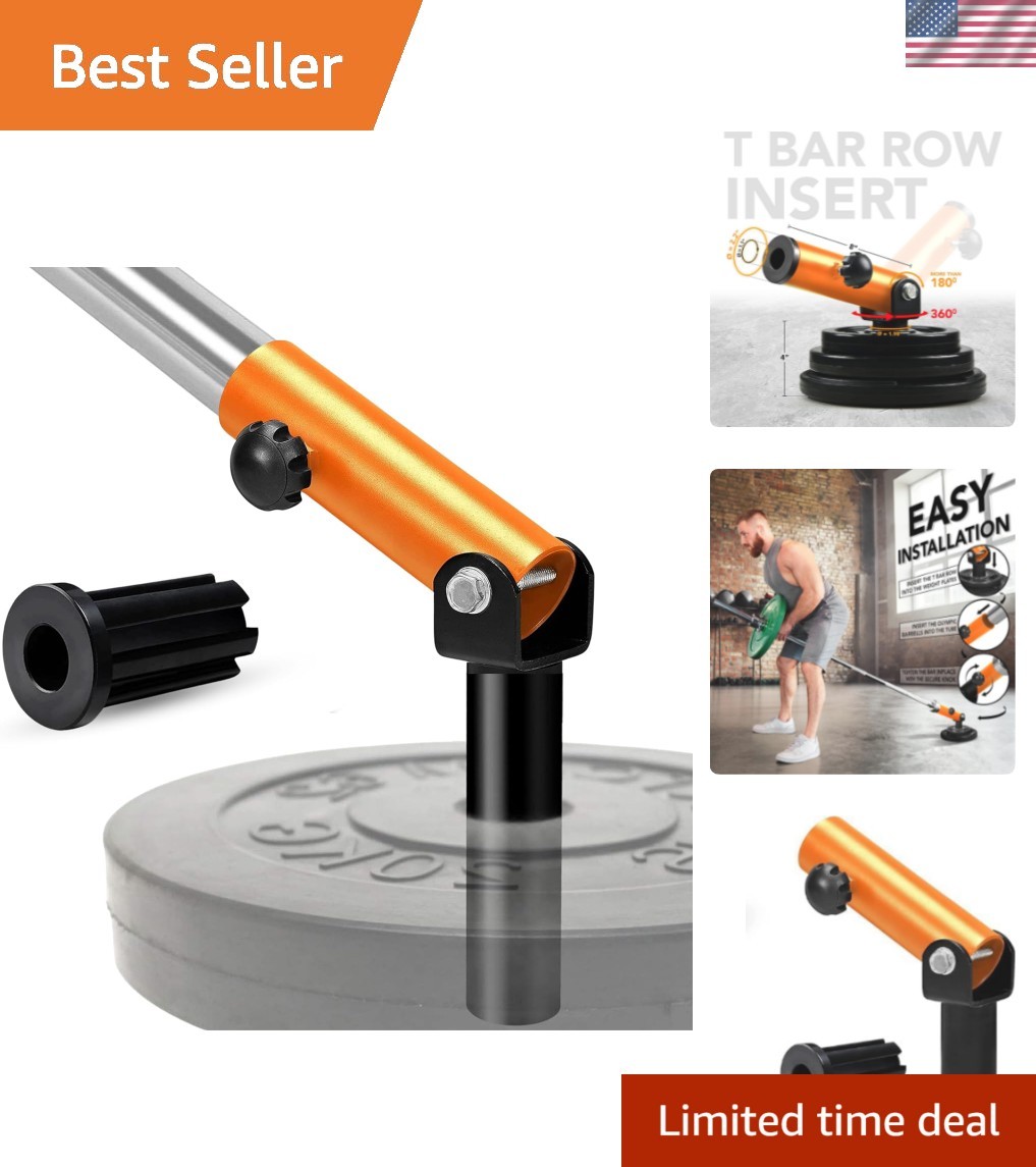 T-Bar Row Landmine Attachment for 1" & 2" Olympic Bars - 360° Swivel & Durable