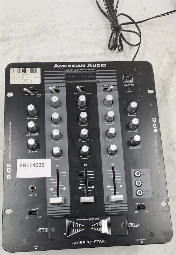 American Audio Q-D6 Mixer Not Tested