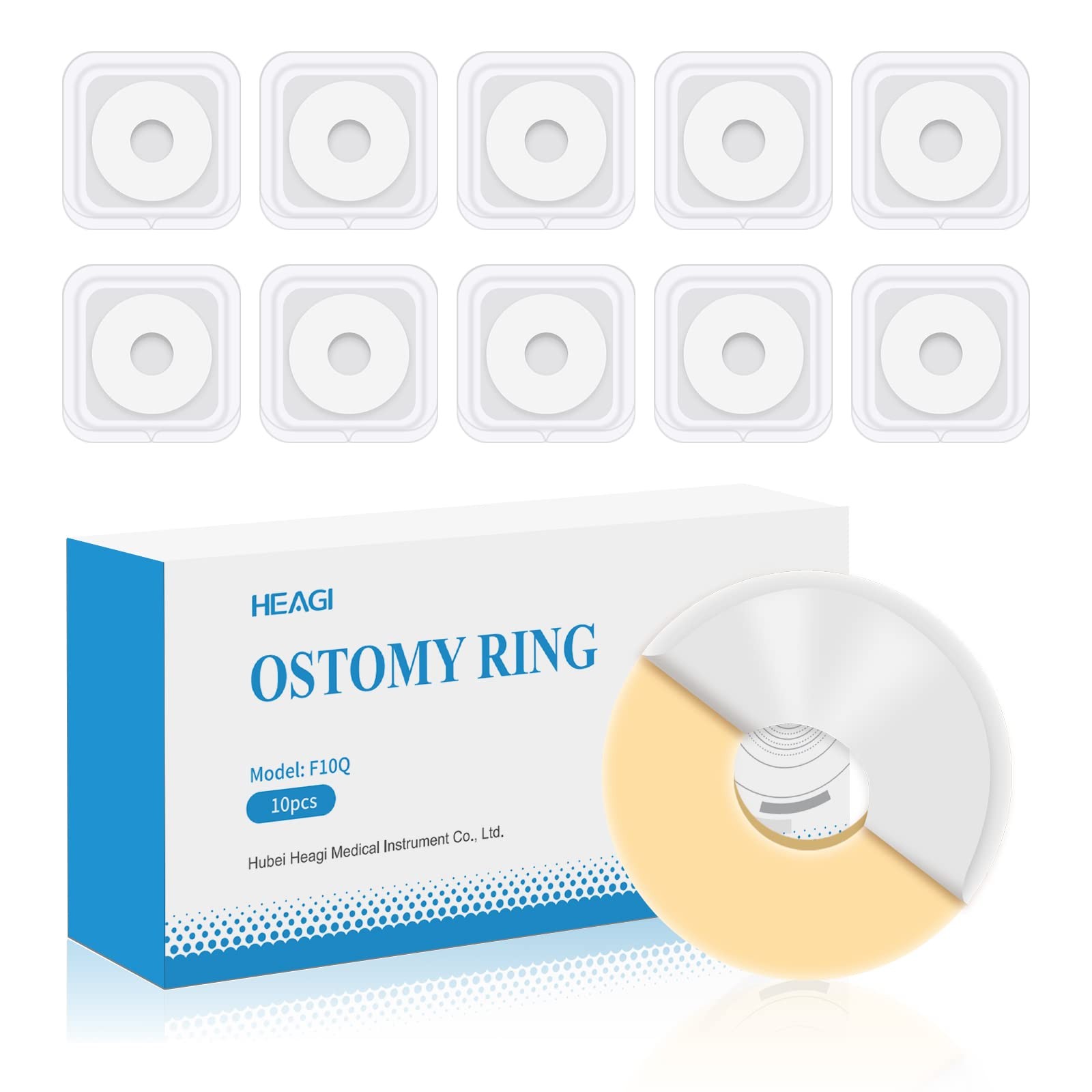 10PCS Ostomy Barrier Rings, Ostomy Supplies, 4mm Thickness Moldable Ostomy Ri...