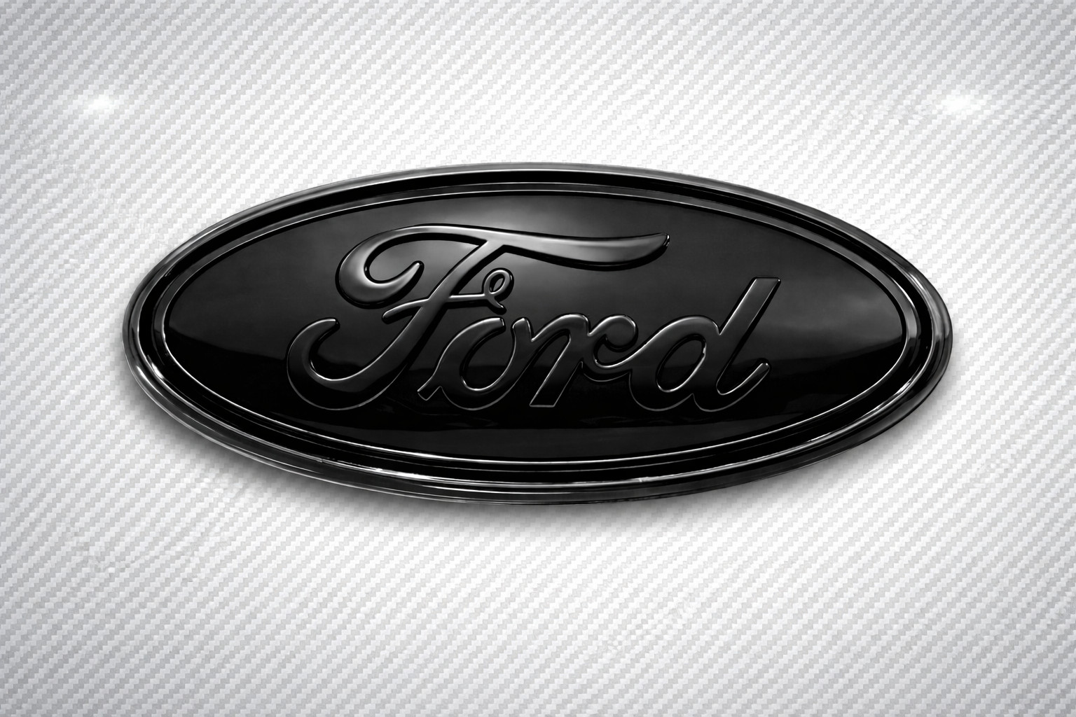 Ford 4.5" Front Grille Rare Full Black Oval Emblem Badge 11.5×4.5 cm Logo