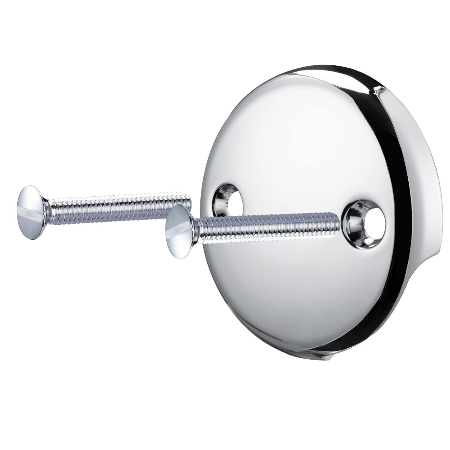 Universal Tub Overflow Faceplate, Polished Chrome, Solid Brass Construction (...