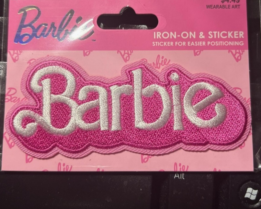Barbie: Embroidered 3.75" Iron-On Patch (NEW) Licensed