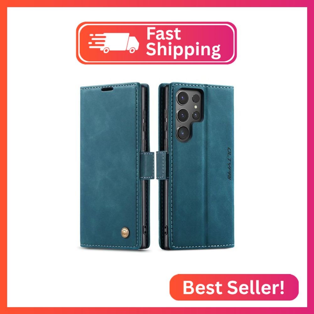 QLTYPRI Case for Samsung Galaxy S25 Ultra, Vintage PU Leather Wallet Case Card S