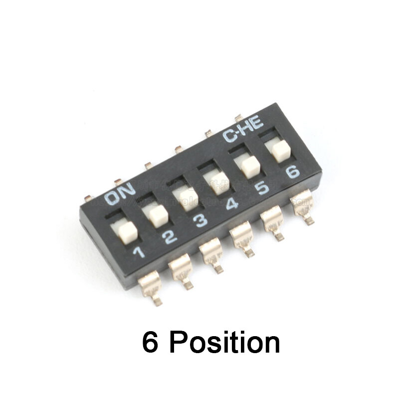SMD Slide Dip Switch Module Pitch 2.54mm 1/2/4-8 Position SPST SMT Toggle Switch