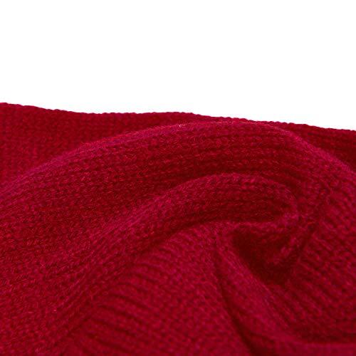 Gelante Men Classic Knit Winter Scarf Warm Double layer Red