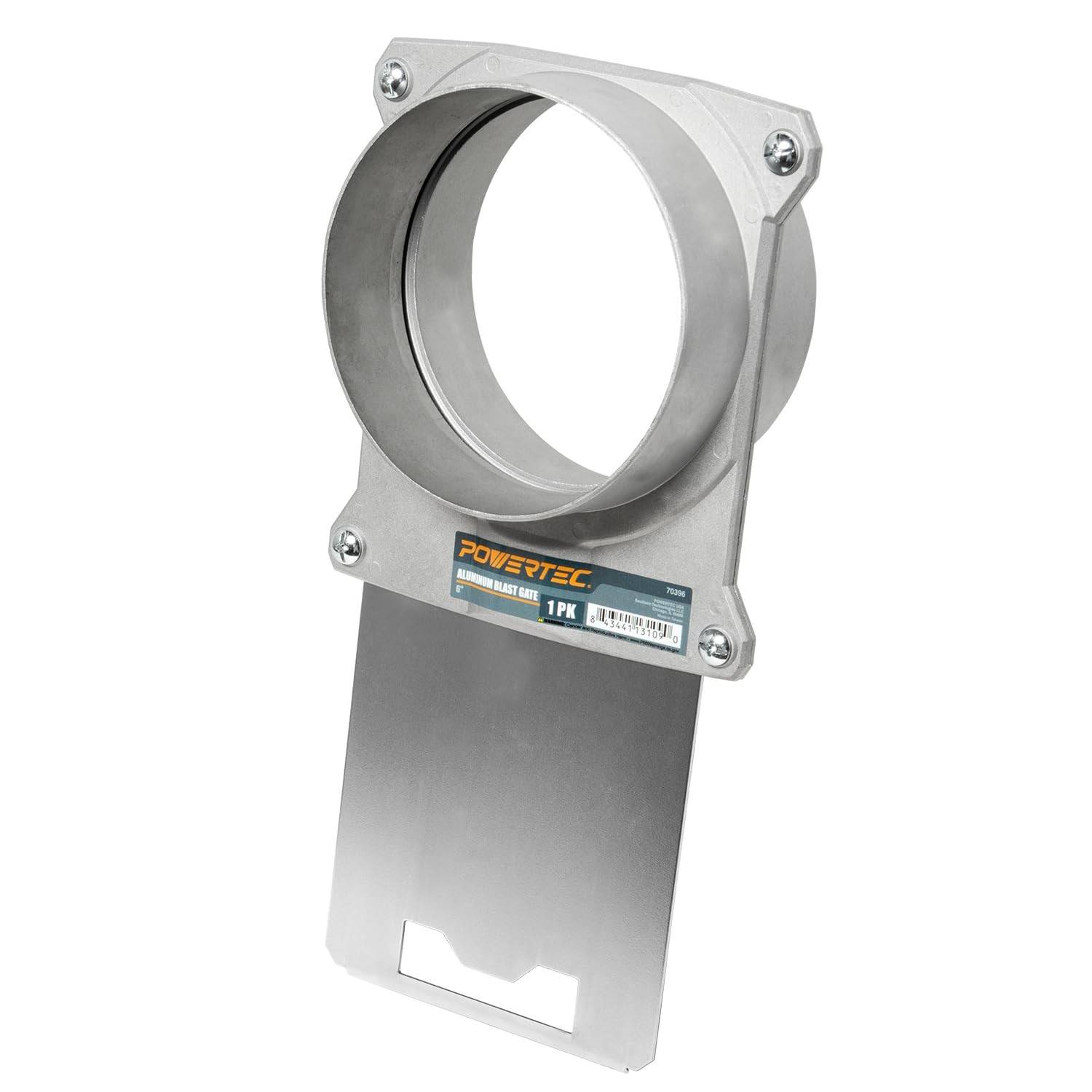 6 inch Aluminum Blast Gate w/Anti Clog and Air Leak Seal for Dust Collector, ...
