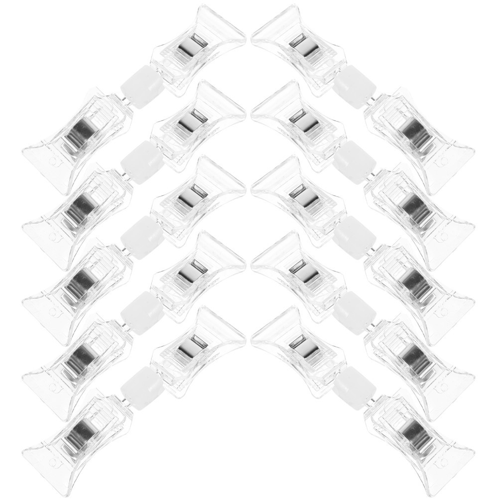 10Pcs Multi Function Plastic Sign Holders Swivel Clips for Store Shelves