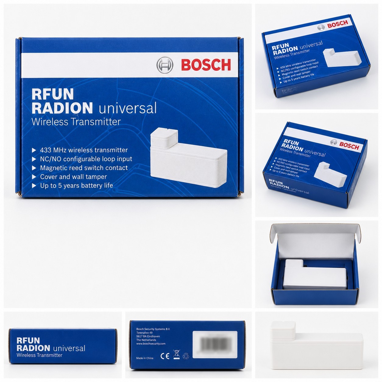 Bosch RFUN Universal Wireless Transmitter, NC/NO Loop Input, 433 MHz