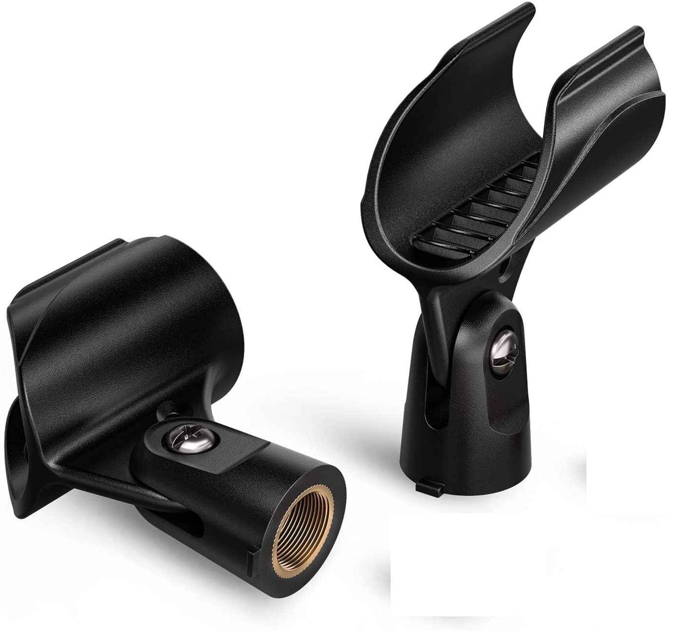 2 Pack Wireless Microphone Clip Clamp for Shure BLX2 Handheld Transmitter Black