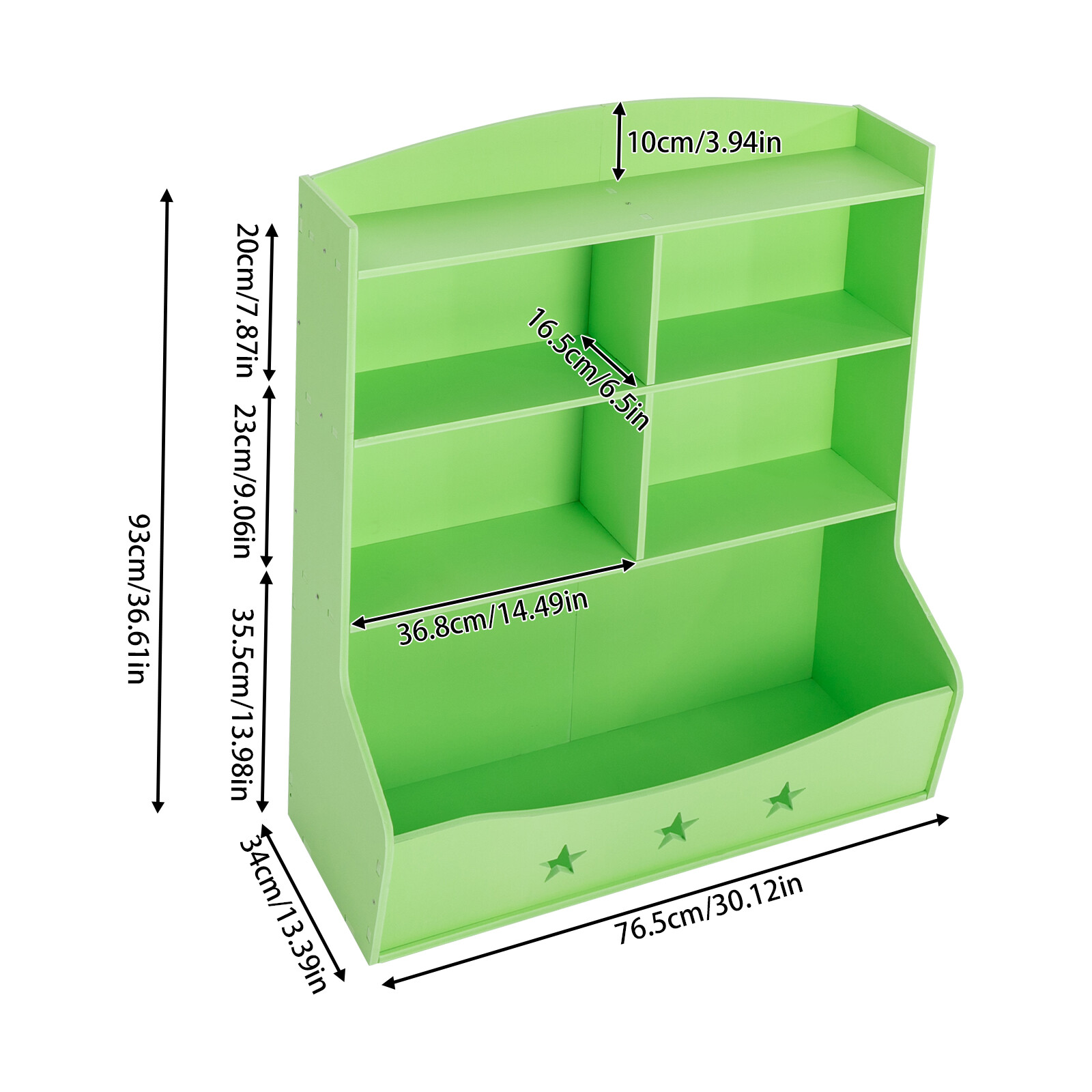 Kids Bin Toy Storage Box Bookcase Organizer Shelf Playroom Bookshelves Green