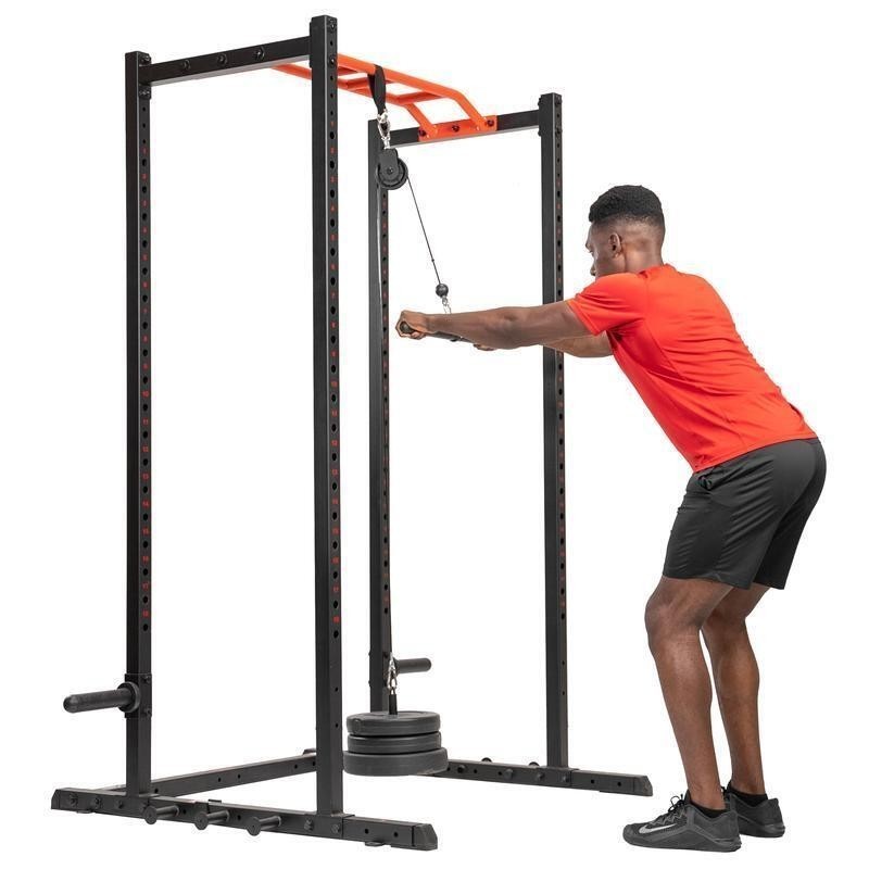 Lat Pull Down Attachment Power Rack Cages Exercise Equipment for Home Gym Set
