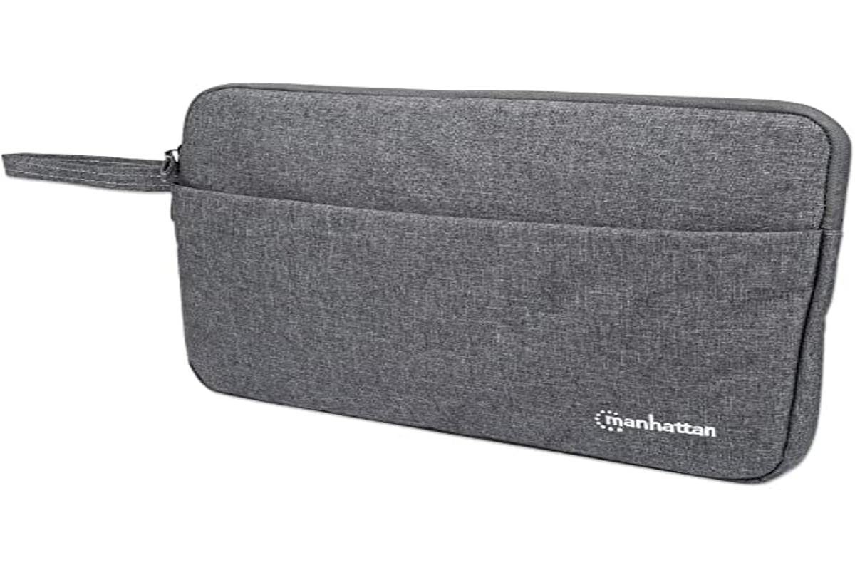 Manhattan Seattle Laptop Sleeve 14.5", Grey, Padded, Extra Soft Internal Cushion