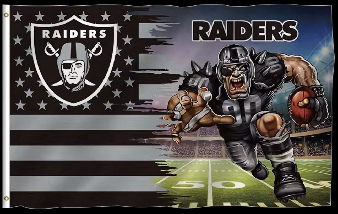 Las Vegas RAIDERS 3' x 5' Flag - NEW - USA SELLER - Double Side Full Color